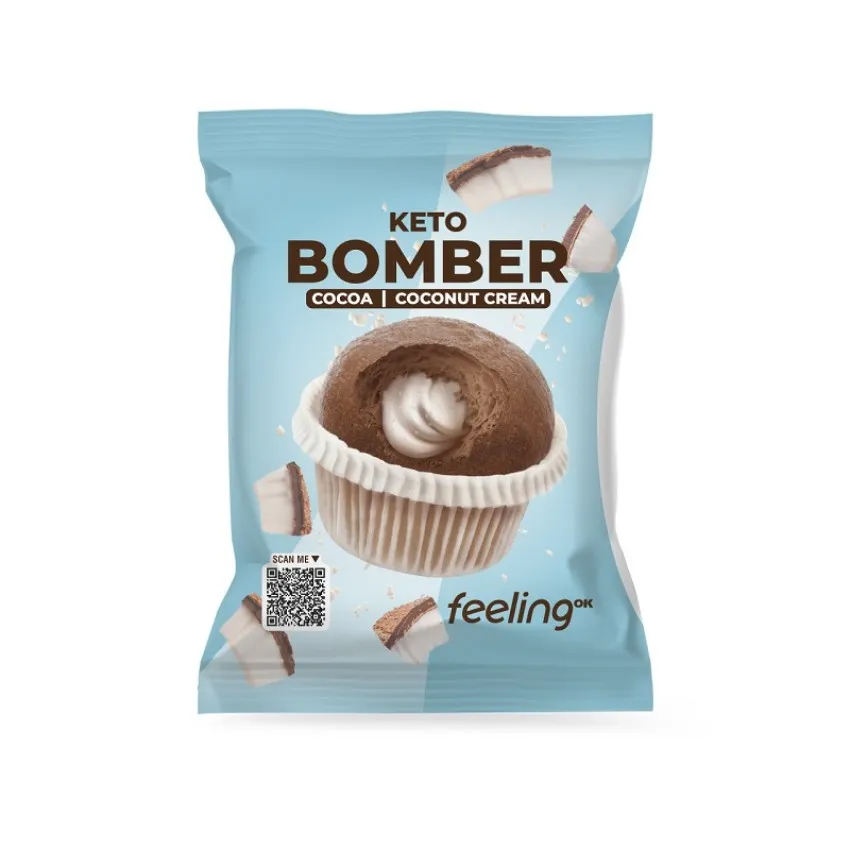 bomber-cocoa-coconut-cream-protein Keto Bomber Cocoa/Coconut cream - Afbeelding 1
